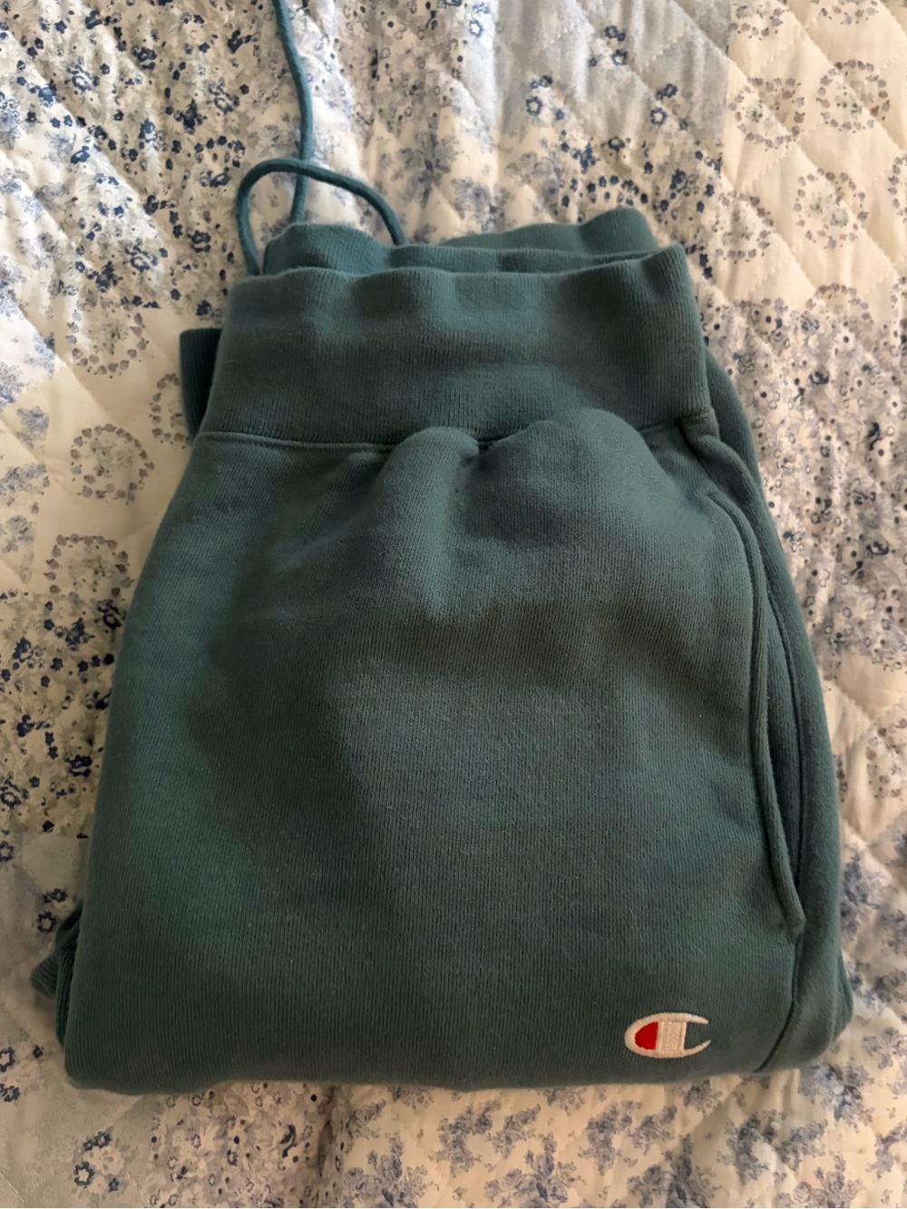 Champion Teal Green Drawstring Sweatpants